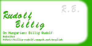 rudolf billig business card